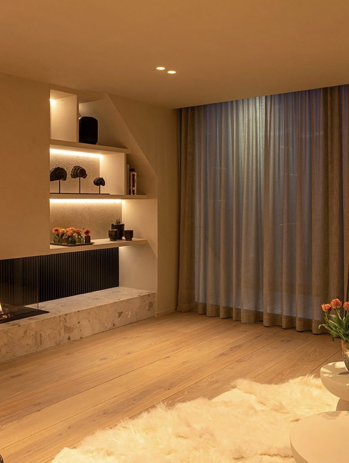 Salon met haard
